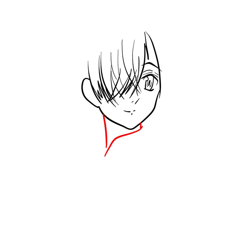How to draw Elizabeth Liones's face - step 09