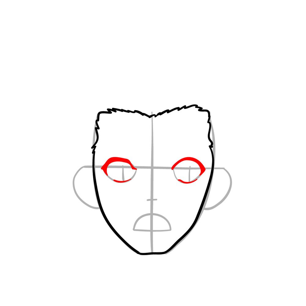 How to draw Taiju Oki's face - step 05