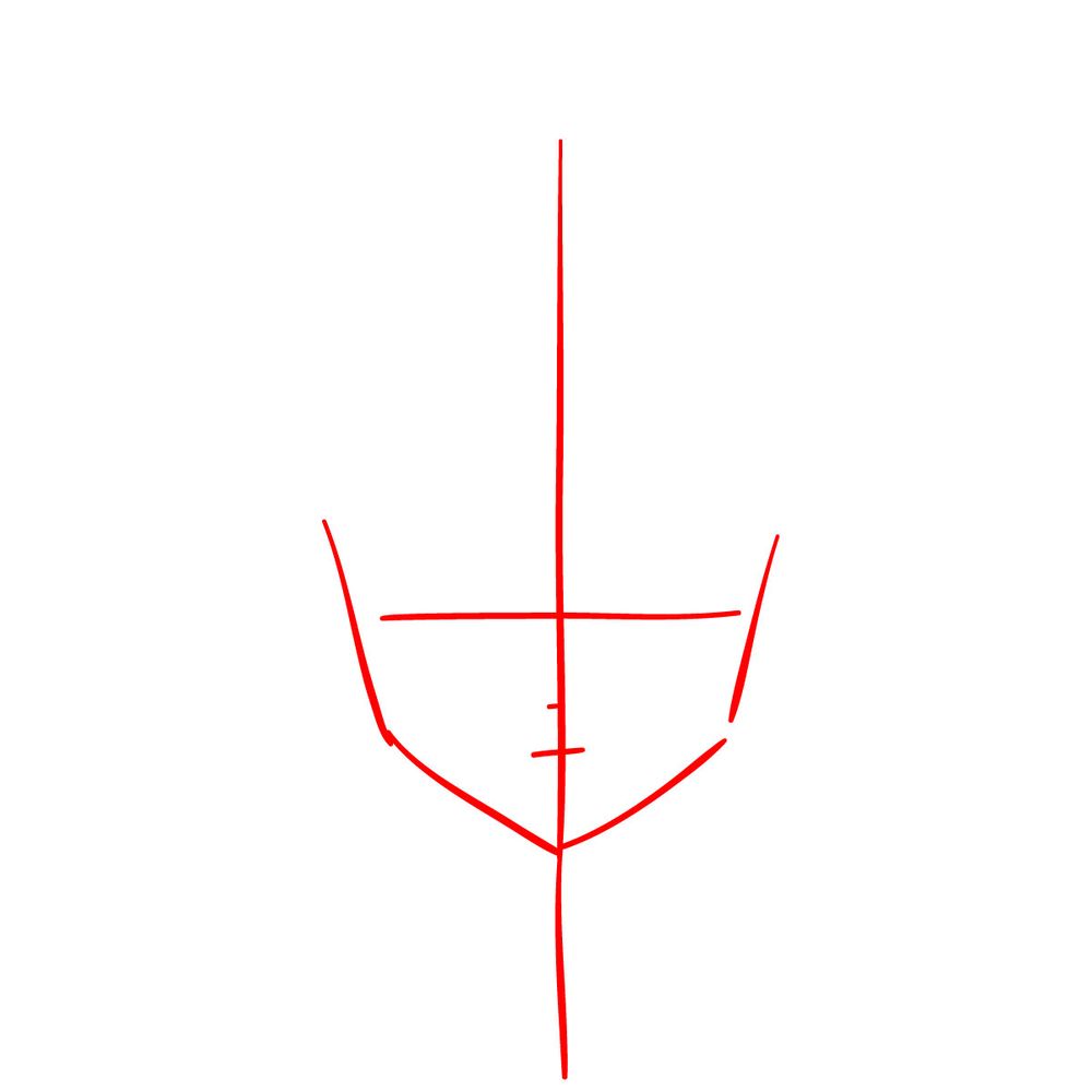 How to draw Kohaku's face - step 01