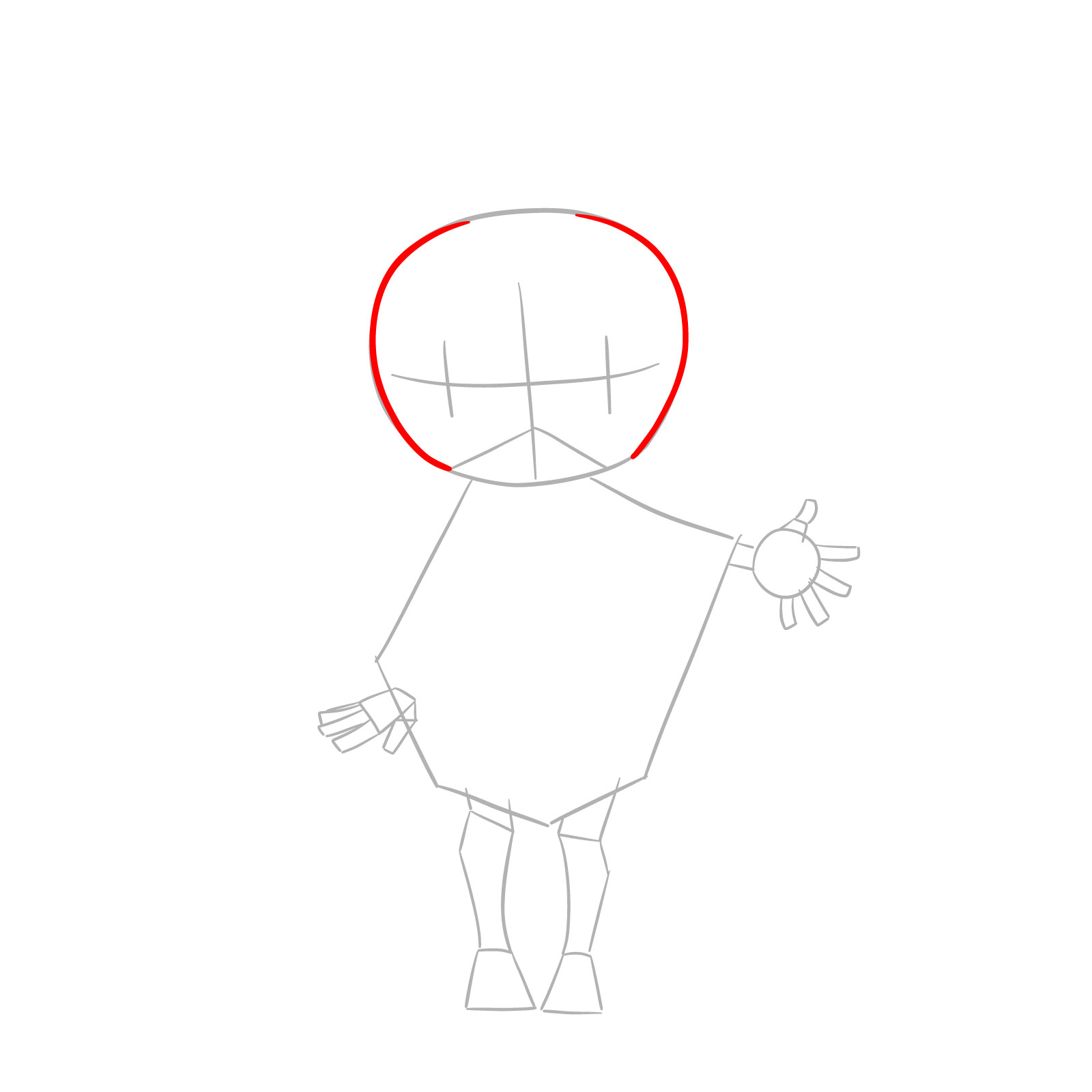 How to Draw Suika from Dr. Stone - step 03