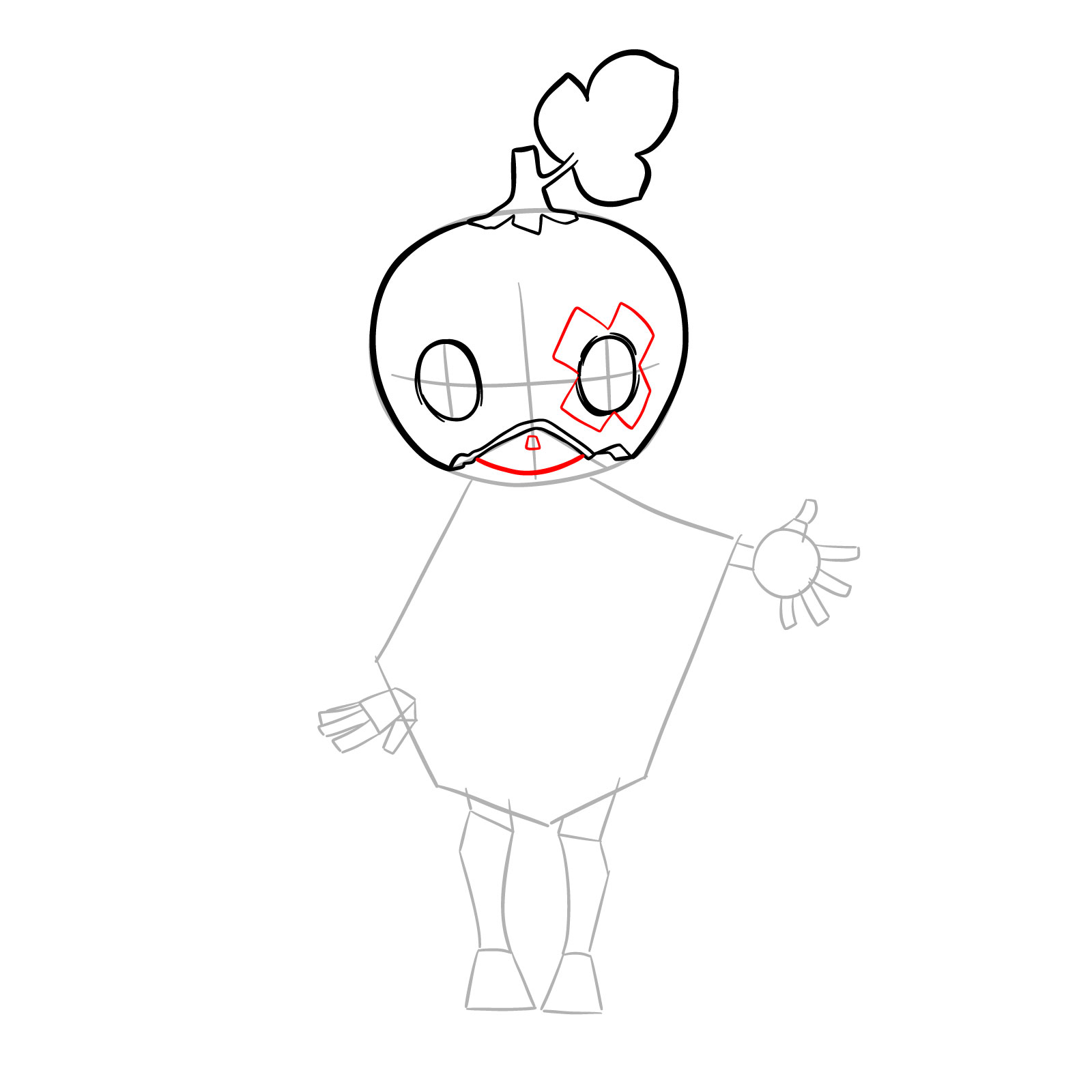 How to Draw Suika from Dr. Stone - step 09