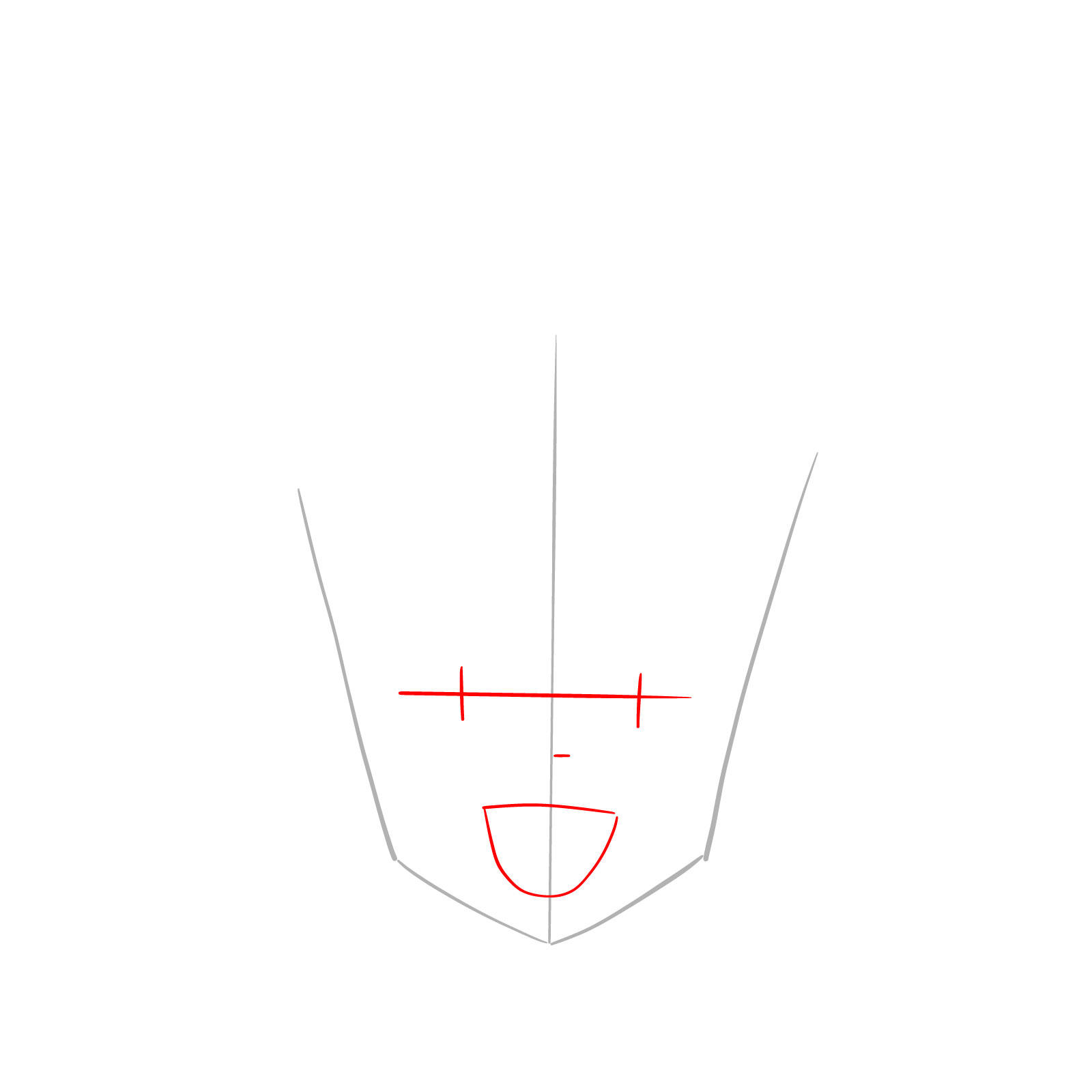 How to draw the face of Gon Freecss - step 02