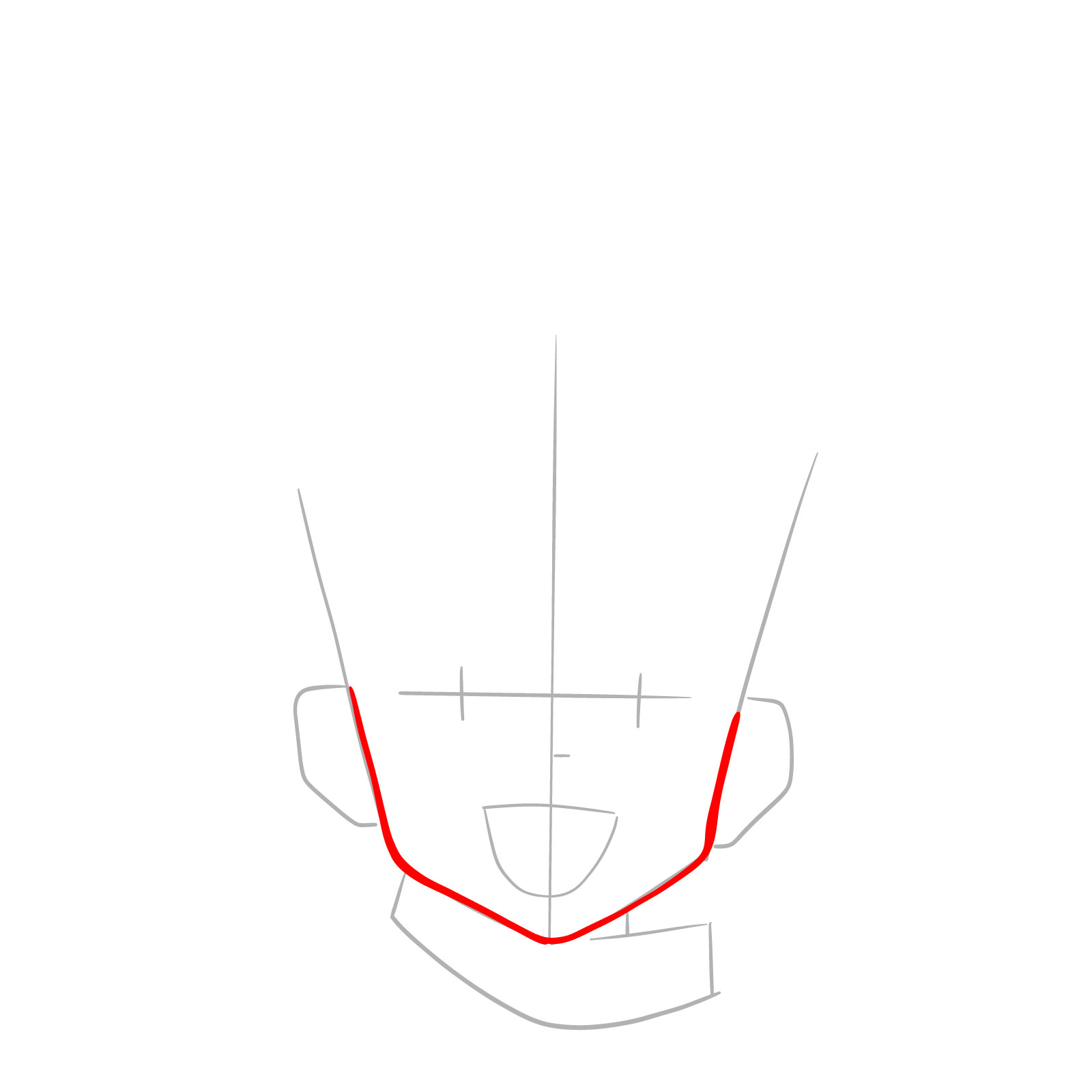 How to draw the face of Gon Freecss - step 04