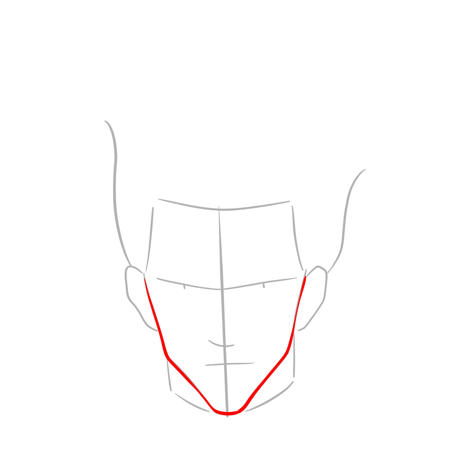 How to draw Hisoka's face - Hunter x Hunter - step 04