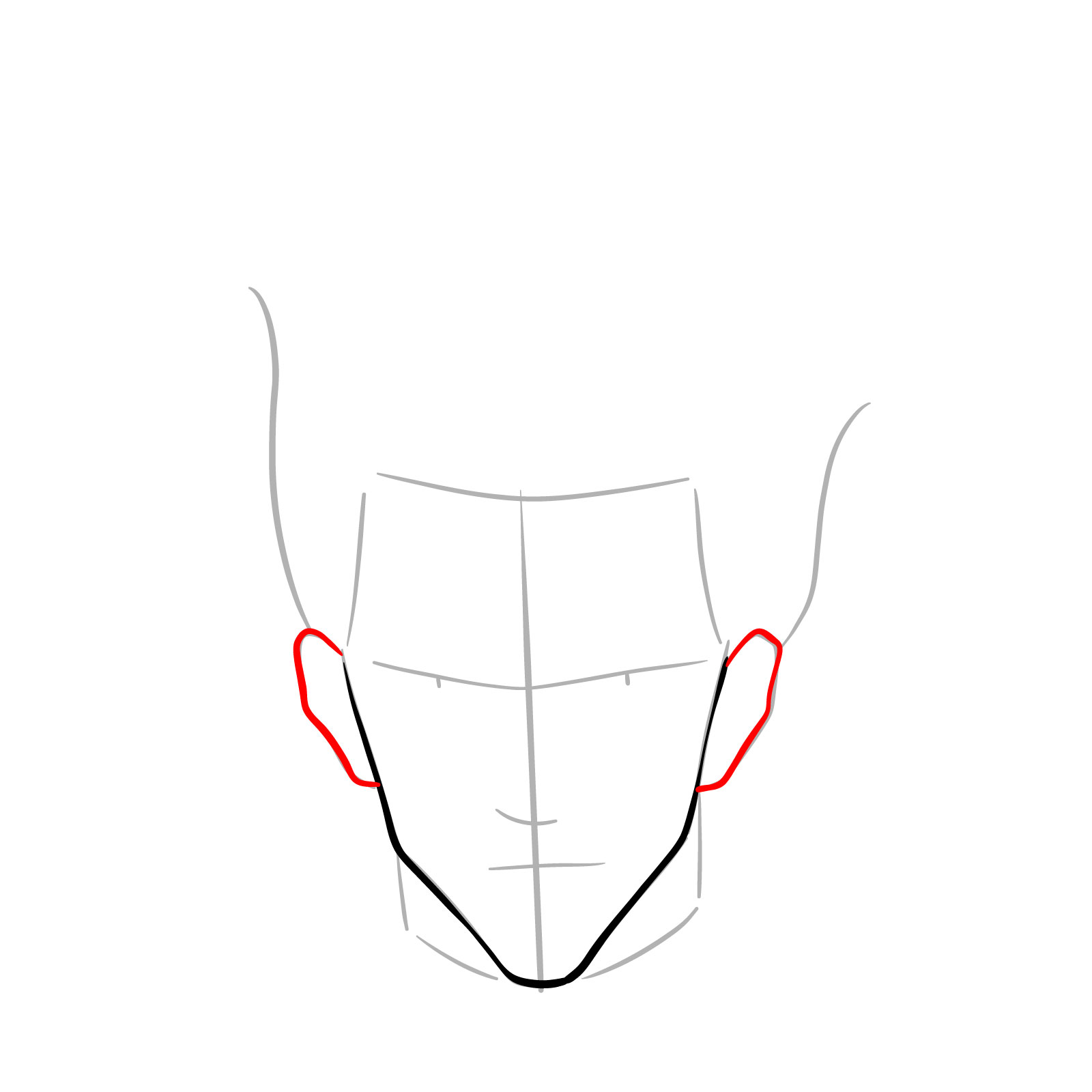 How to draw Hisoka's face - Hunter x Hunter - step 05