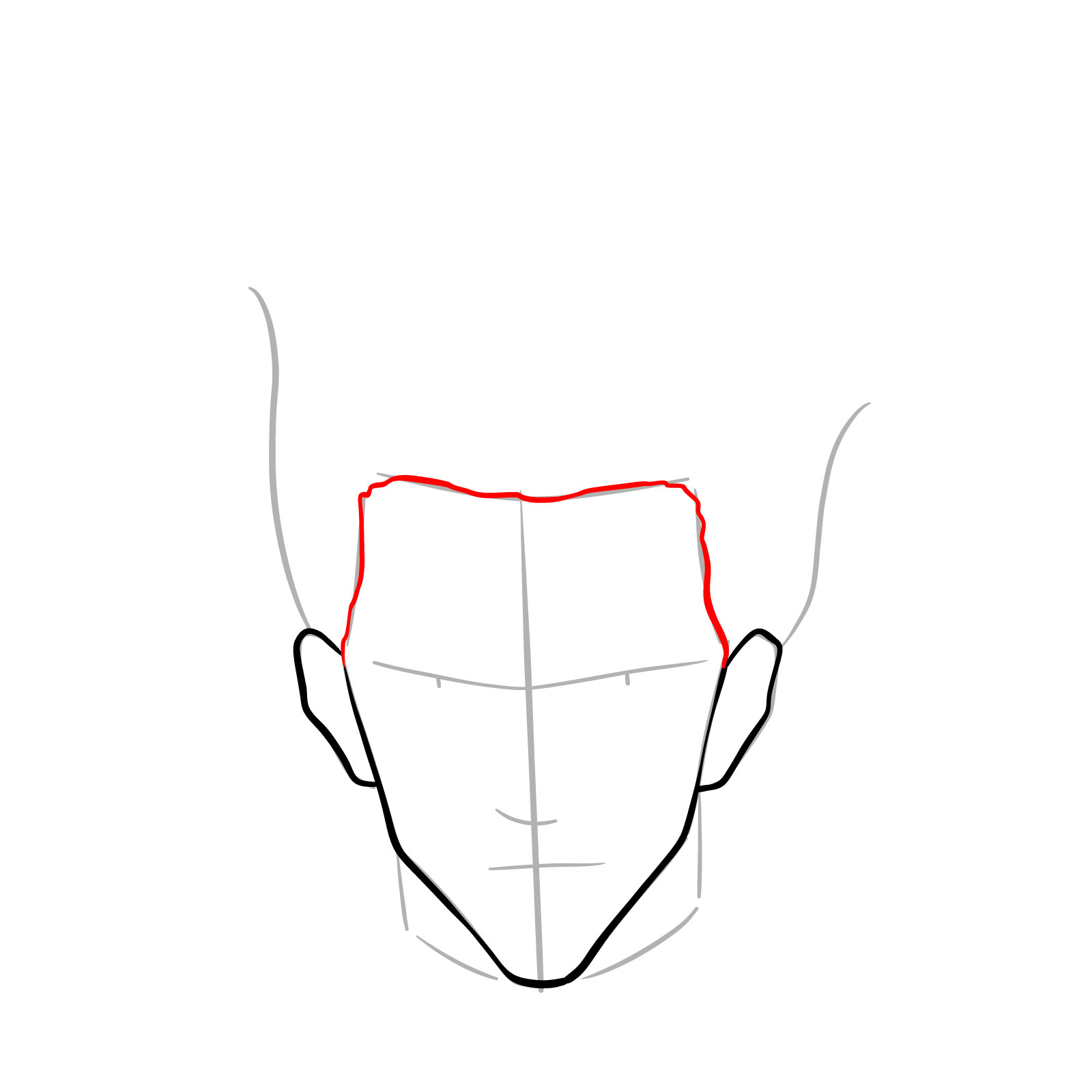 How to draw Hisoka's face - Hunter x Hunter - step 06