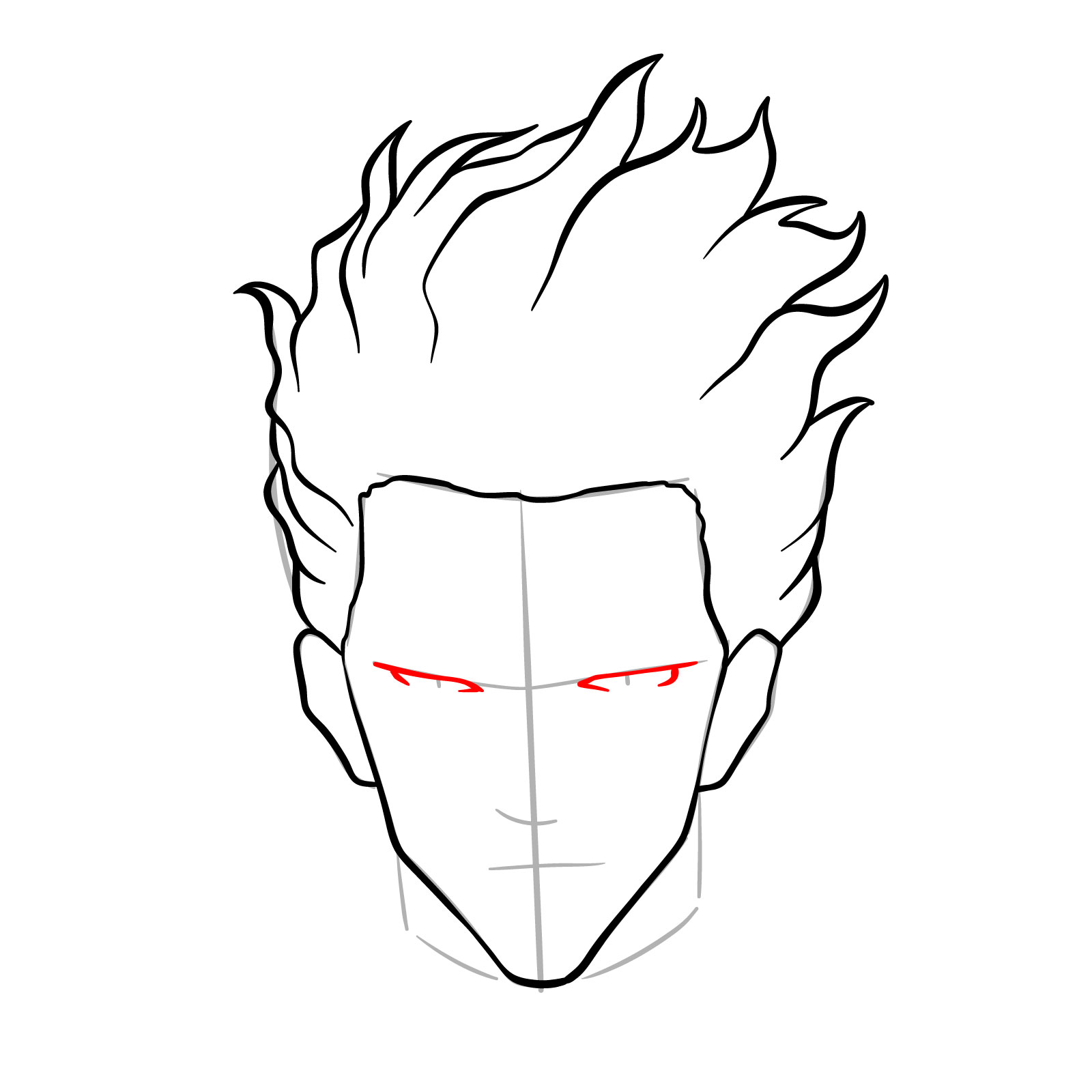 How to draw Hisoka's face - Hunter x Hunter - step 11