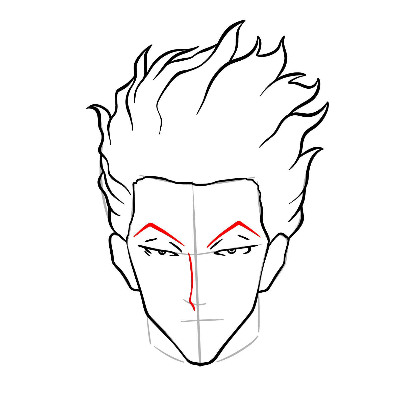 How to draw Hisoka's face - Hunter x Hunter - step 13