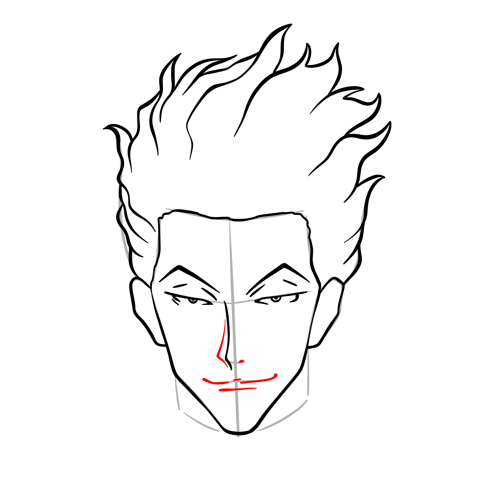 How to draw Hisoka's face - Hunter x Hunter - step 14
