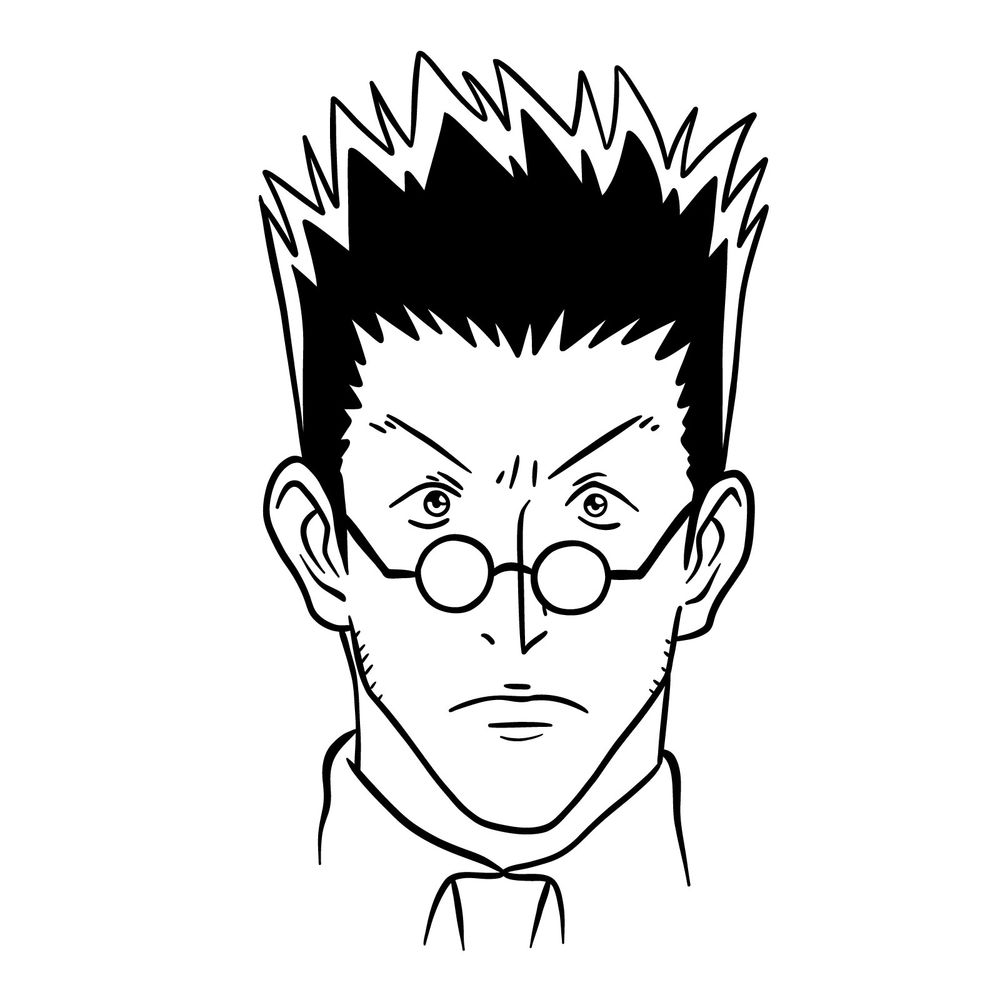 How to draw Leorio’s face – Hunter x Hunter