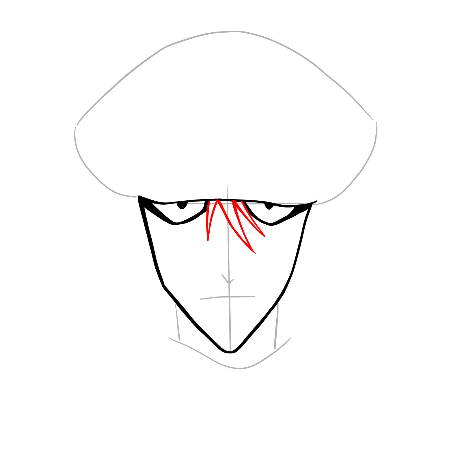 How to draw Kite's face | Hunter x Hunter - step 06
