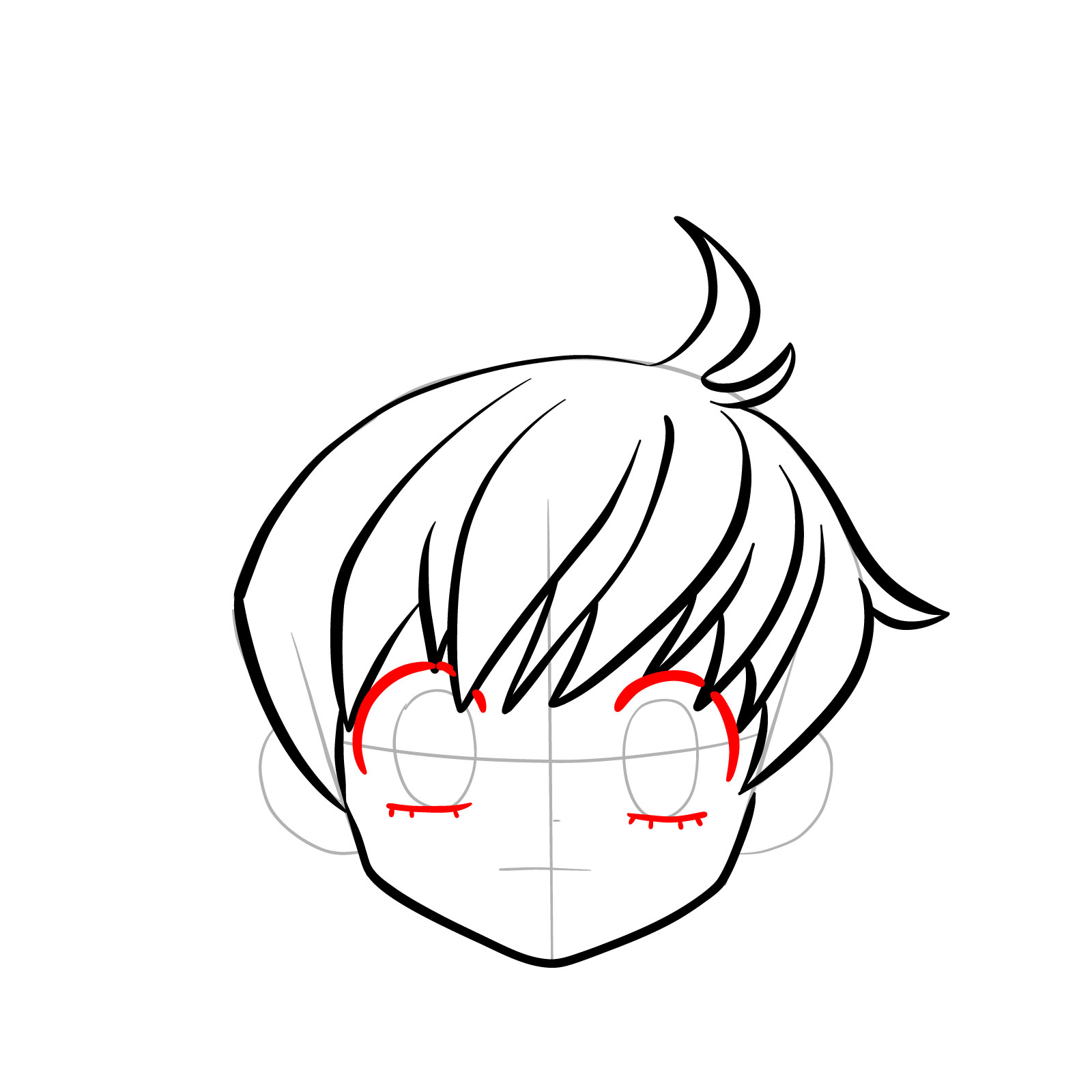 How to Draw Biscuit Krueger's face from Hunter x Hunter - step 09