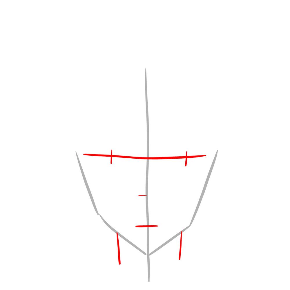 How to draw Ikki Kurogane's face - step 02