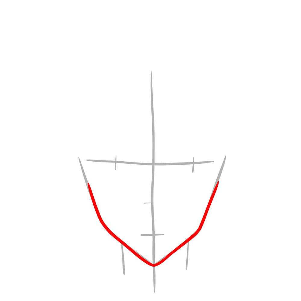 How to draw Ikki Kurogane's face - step 03