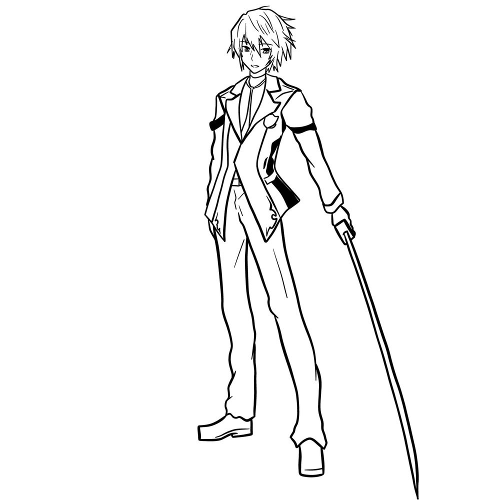 How to draw Ikki Kurogane full body