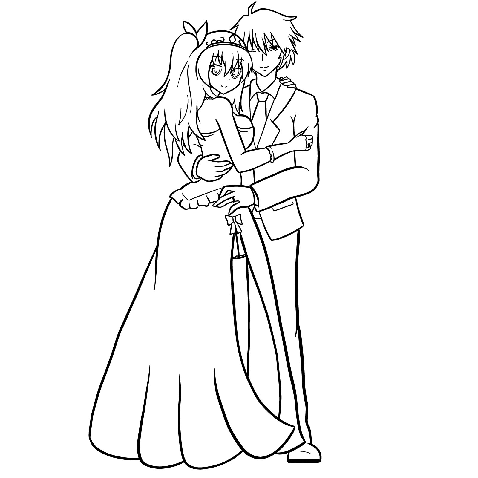 How to draw Ikki and Stella's wedding - coloring
