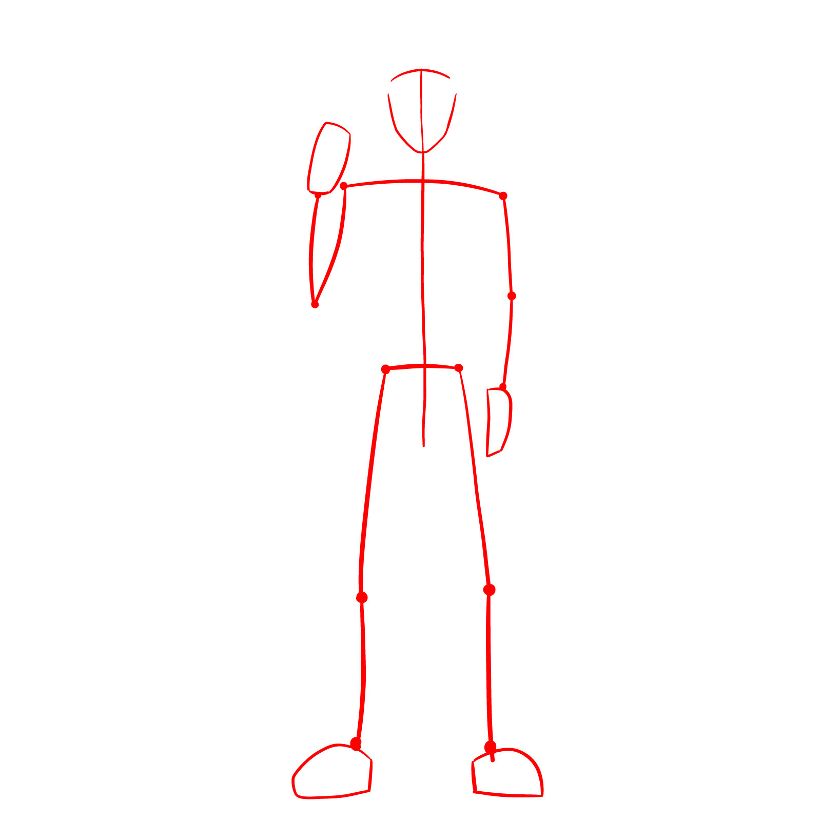 How to draw Kuraudo Kurashiki full body - step 01