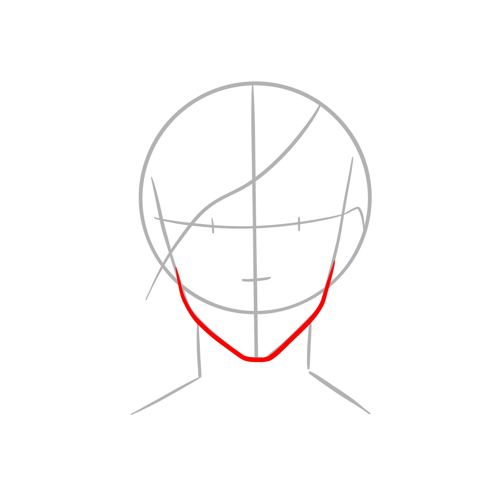 How to draw the face of Vi from Arcane - step 03
