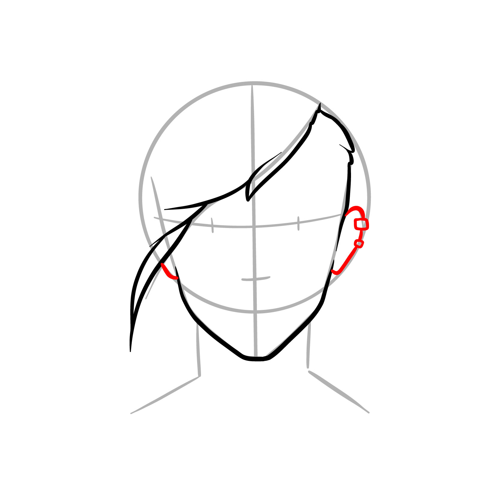 How to draw the face of Vi from Arcane - step 05