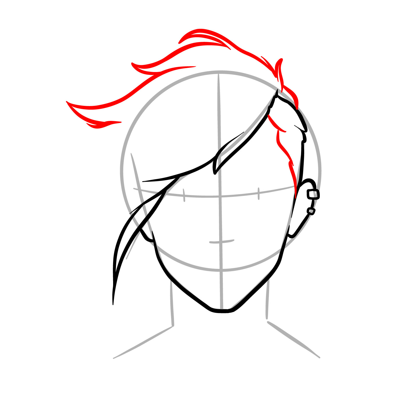How to draw the face of Vi from Arcane - step 06