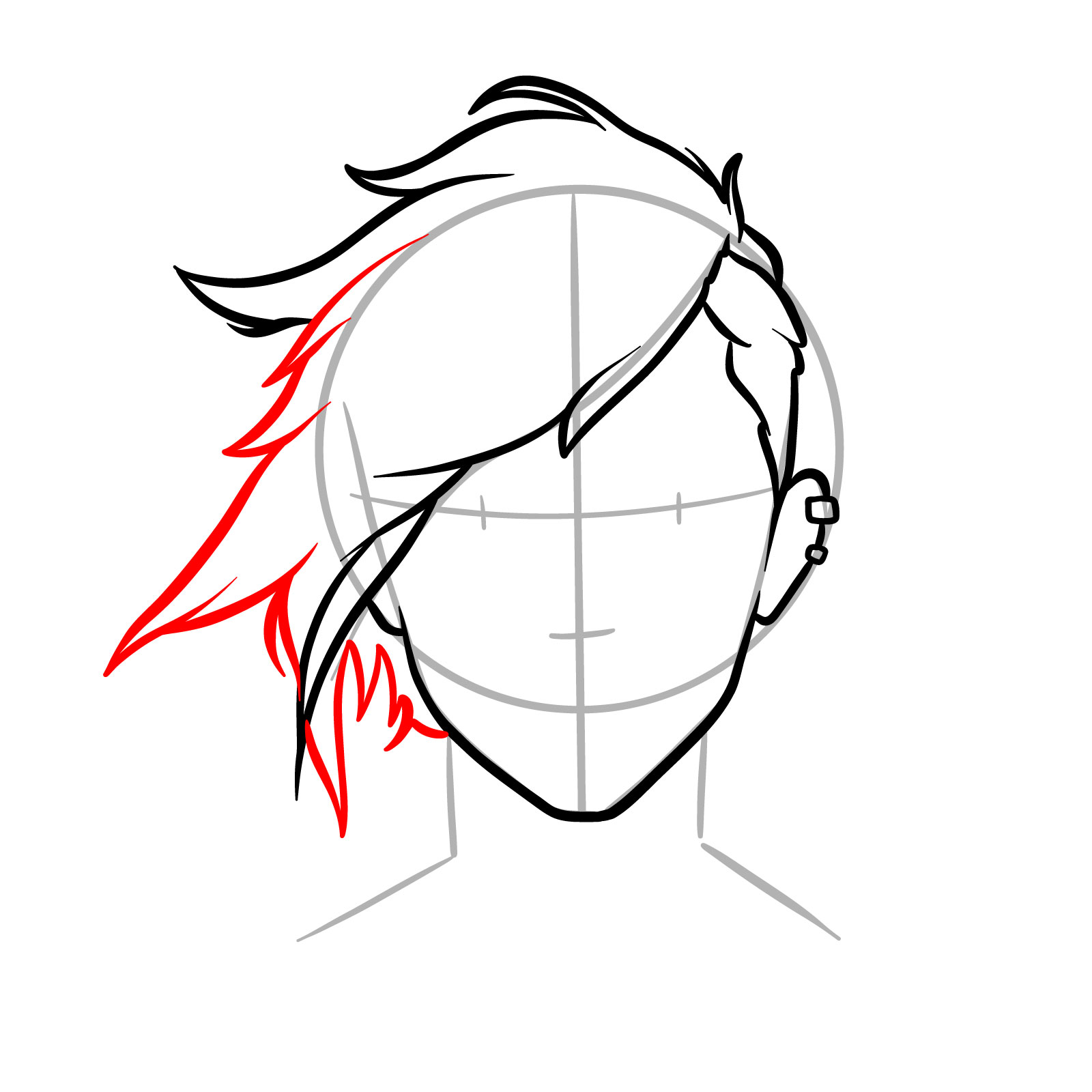 How to draw the face of Vi from Arcane - step 07