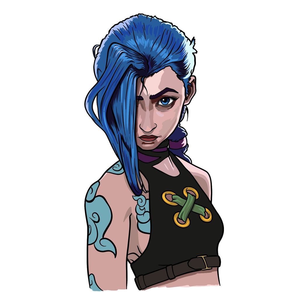 How to Draw Jinx from Arcane: Nailing Her Fierce Look