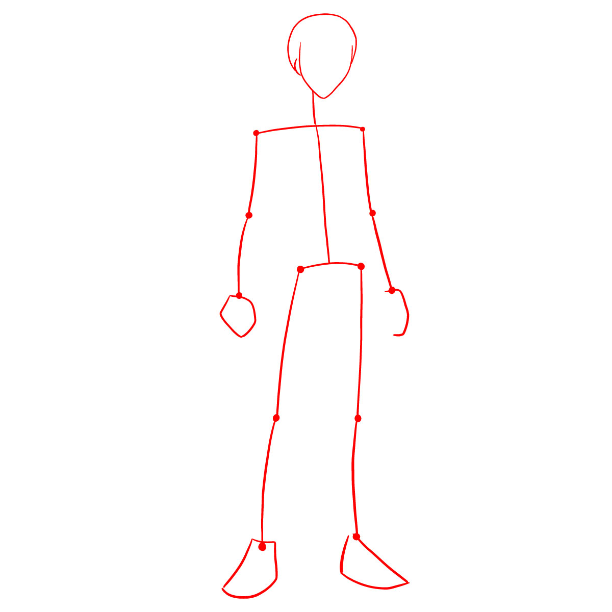 How to draw Ren Amaki - step 01