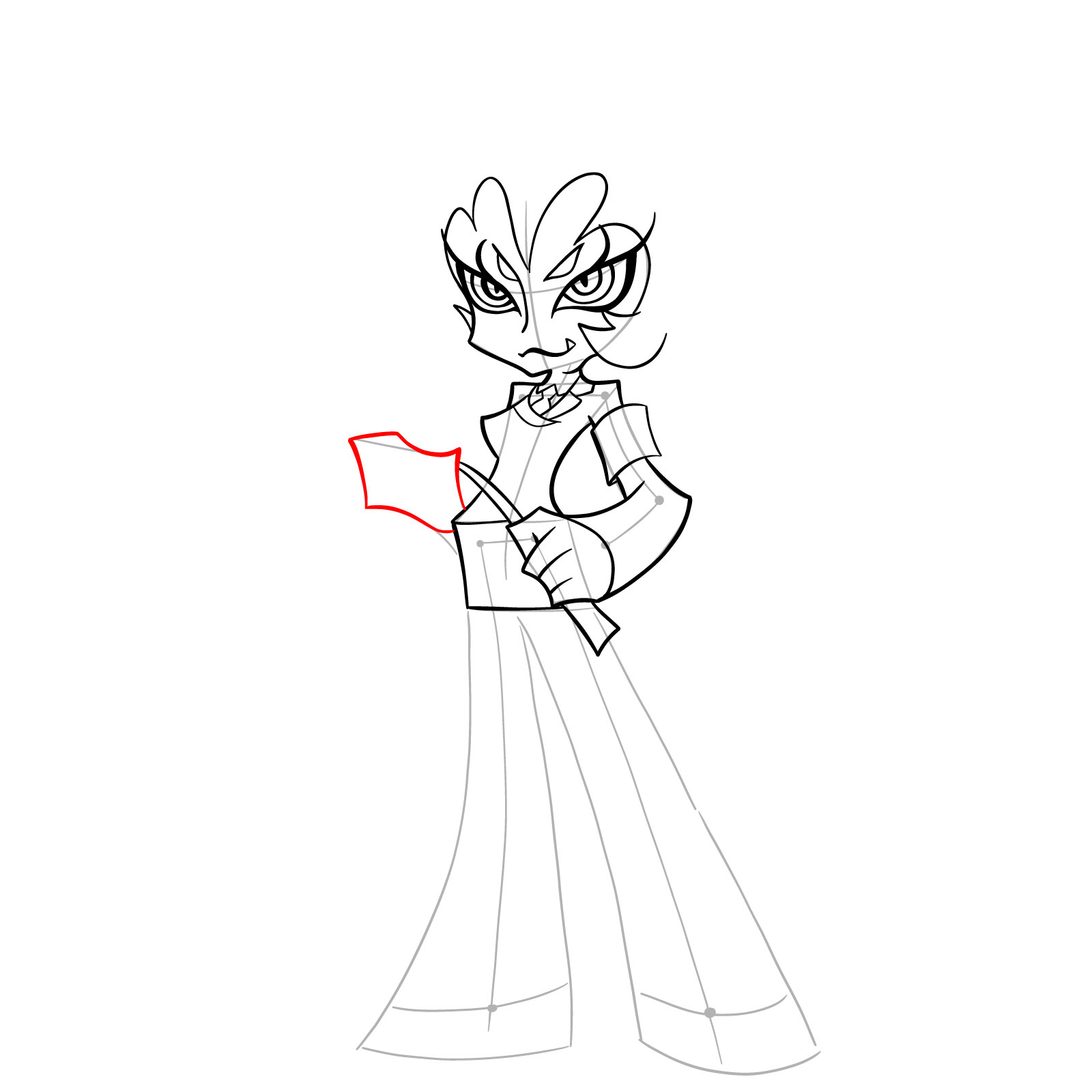 How to draw Scanty Daemon - step 23