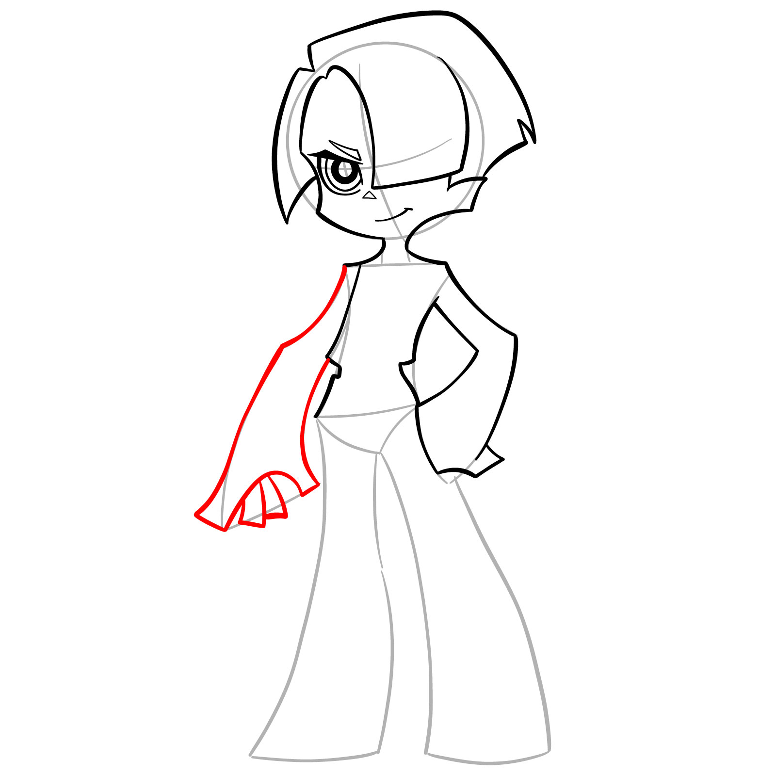 How to Draw Polyester, the Newgen Angel - step 10
