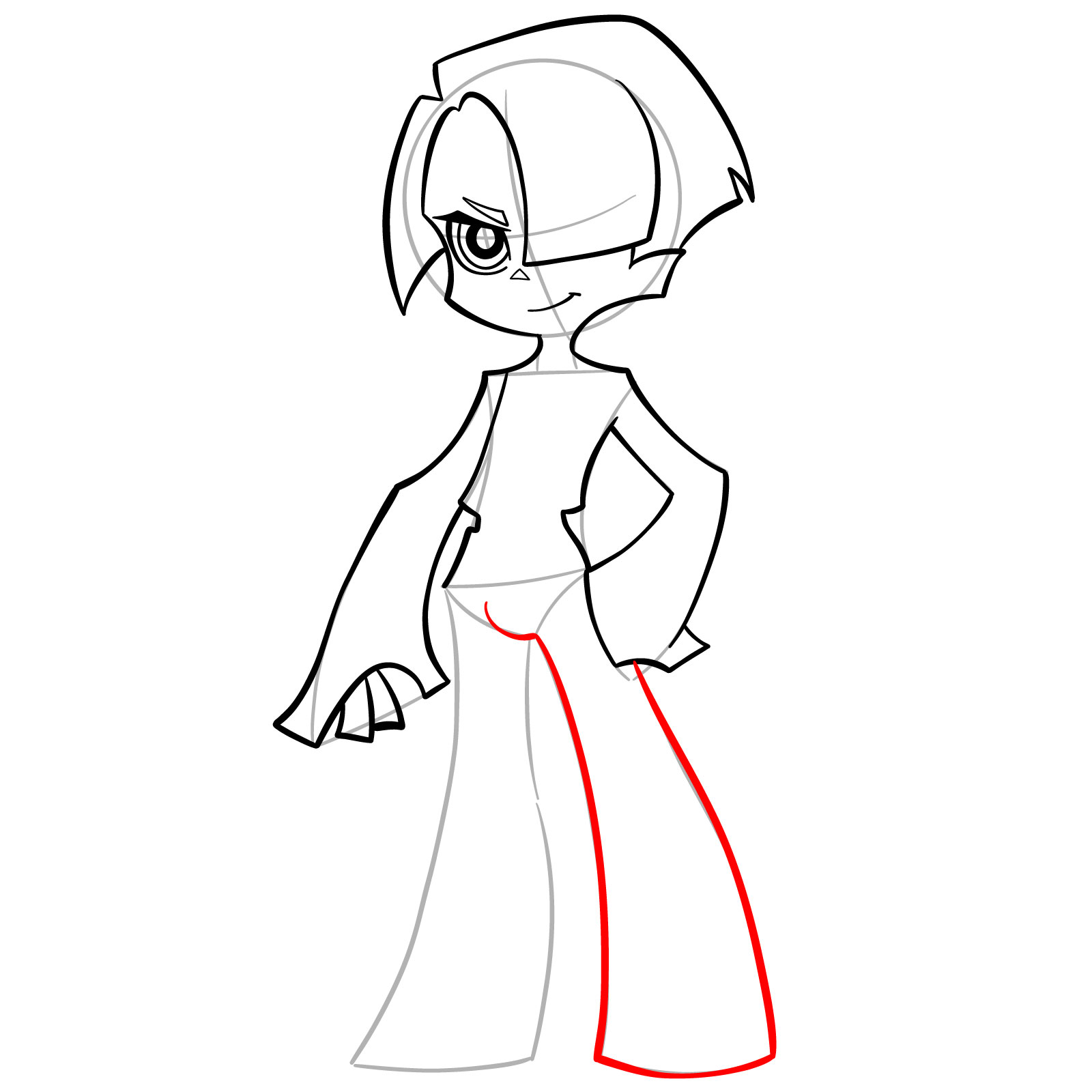 How to Draw Polyester, the Newgen Angel - step 11