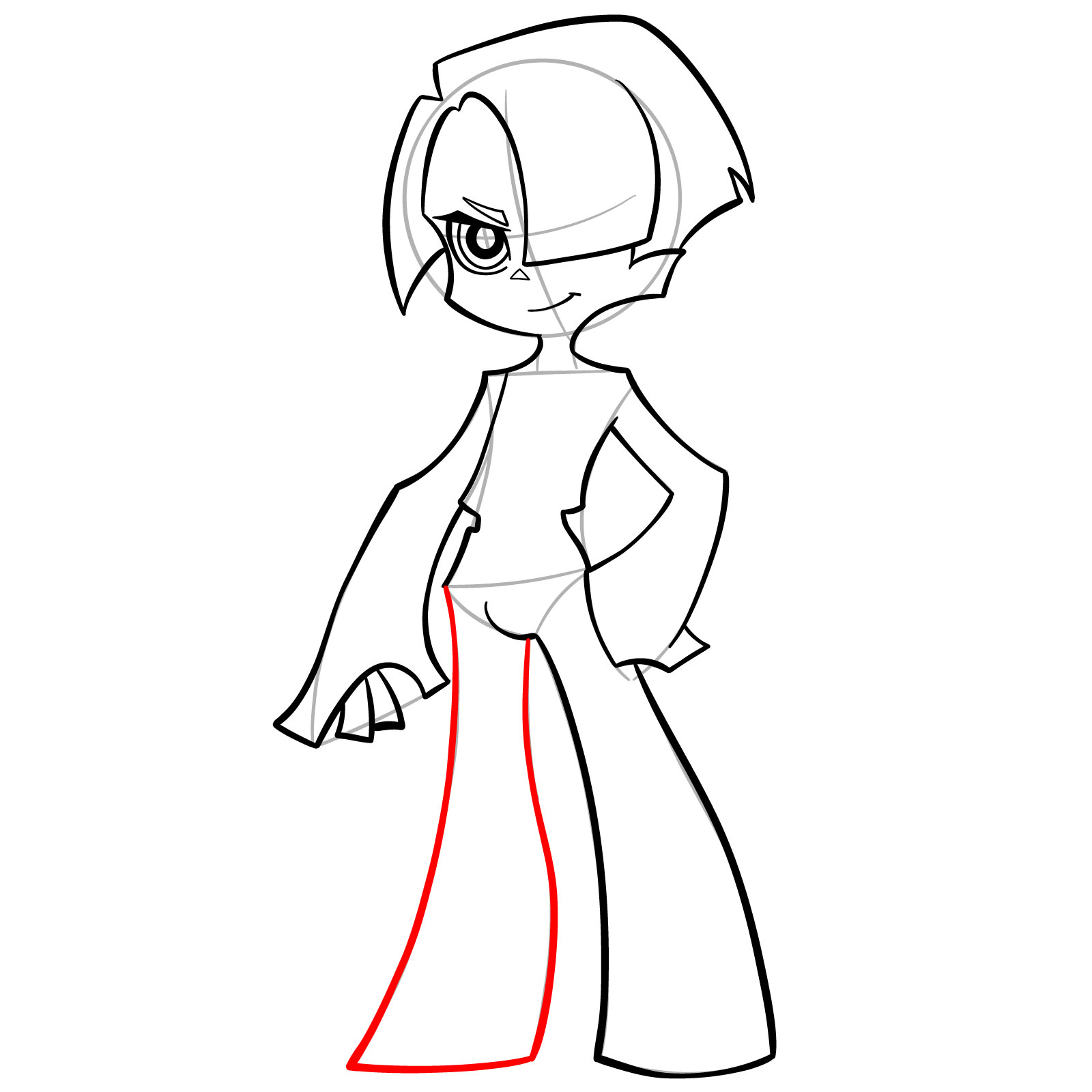 How to Draw Polyester, the Newgen Angel - step 12