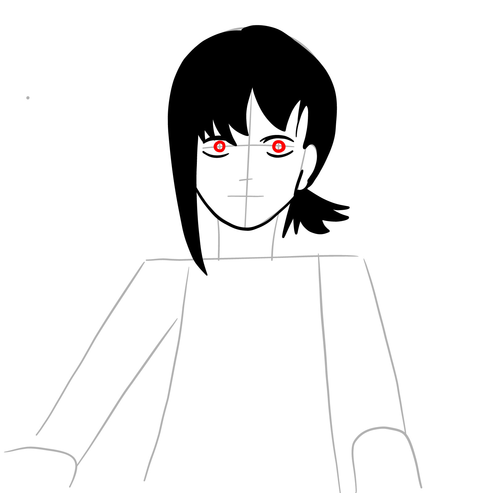 How to draw Kobeni's face (manga) - step 10
