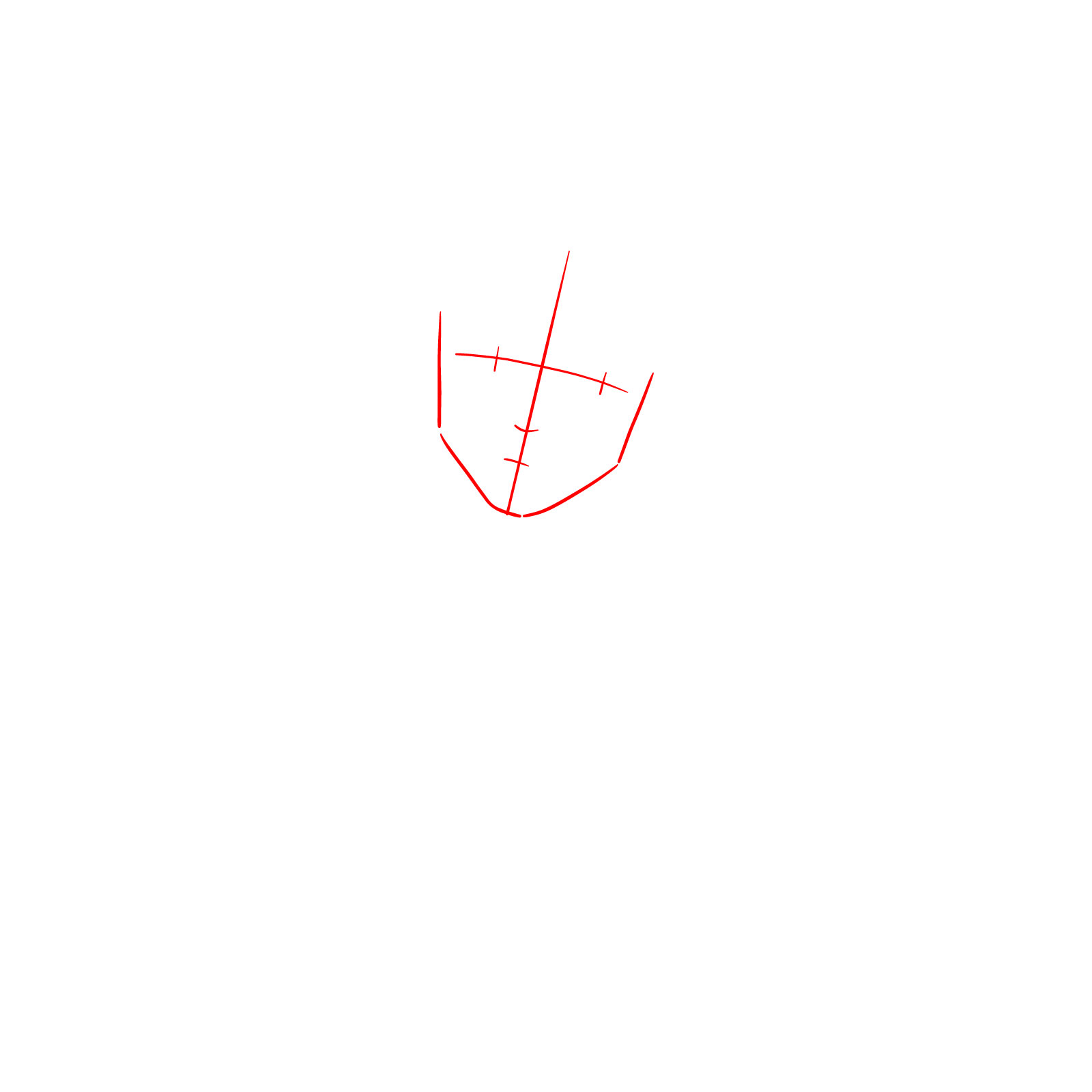 How to draw the face of Angel Devil - step 01