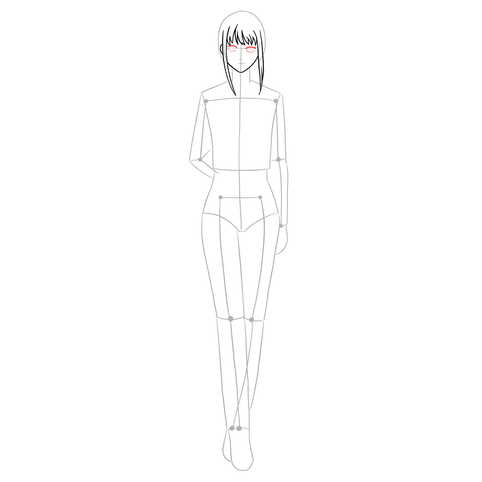 How to draw Makima from Chainsaw Man - step 07