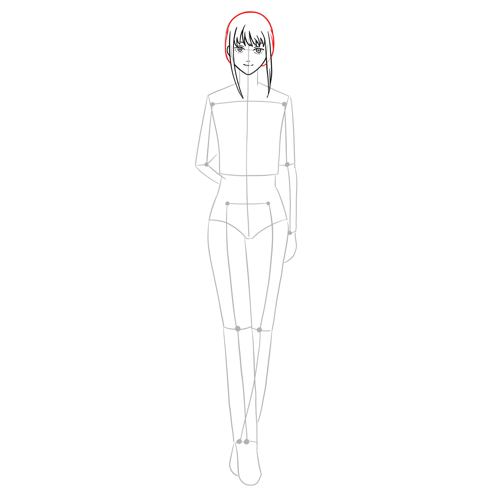 How to draw Makima from Chainsaw Man - step 09