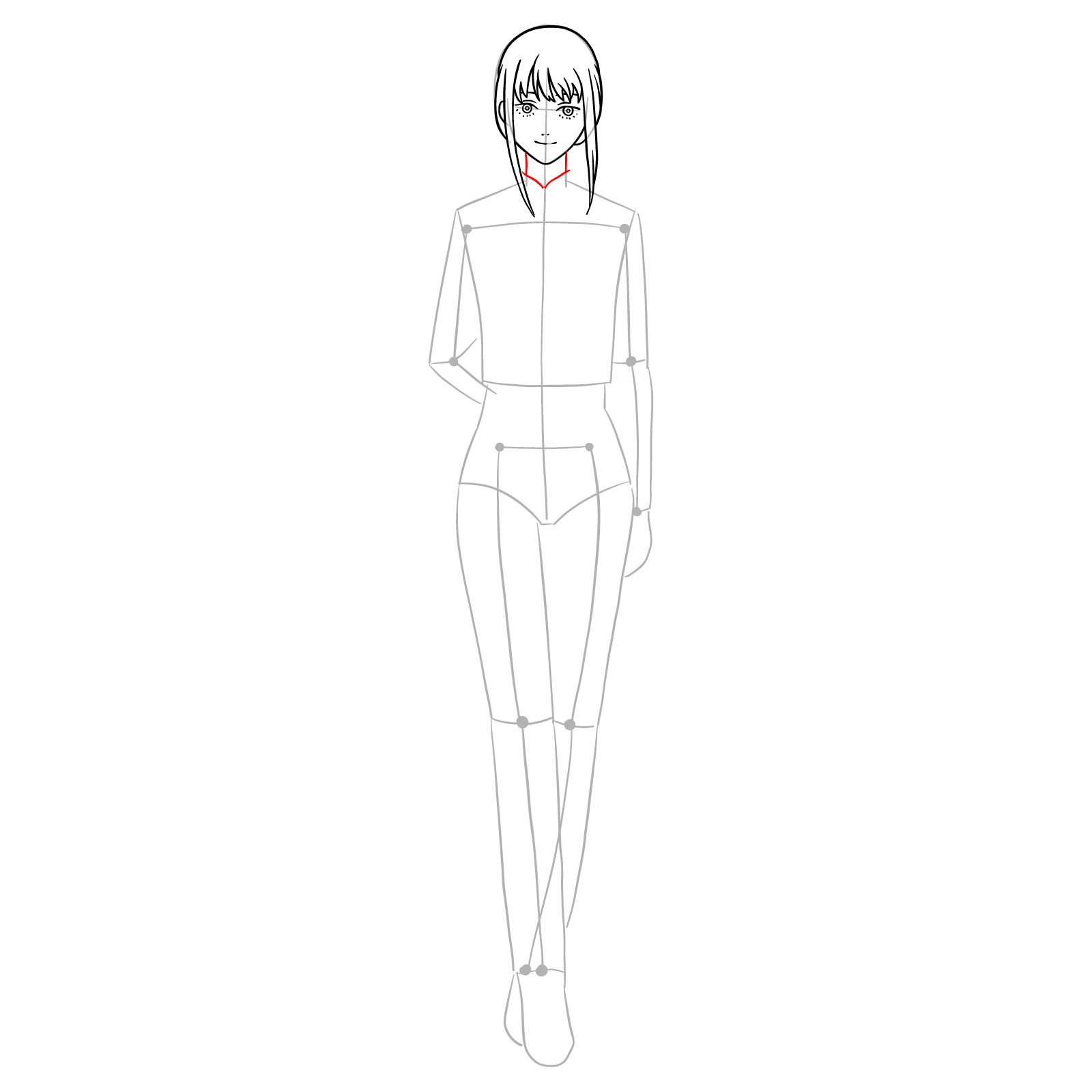 How to draw Makima from Chainsaw Man - step 10