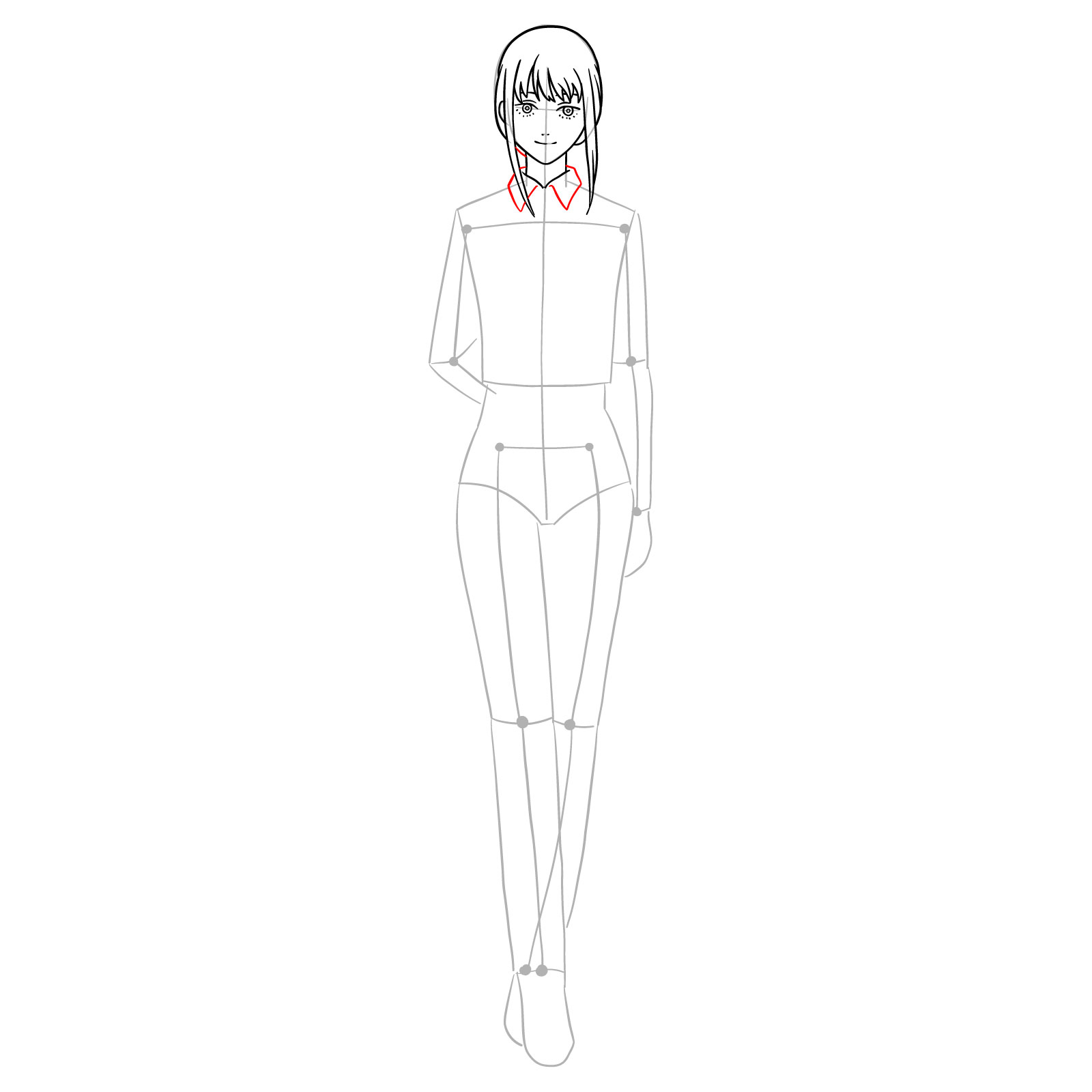 How to draw Makima from Chainsaw Man - step 11