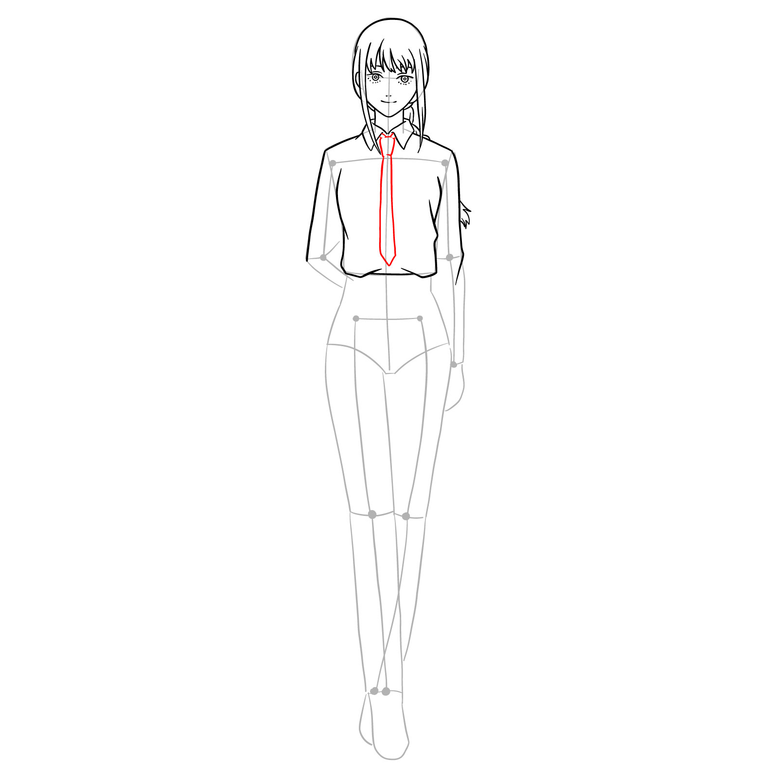 How to draw Makima from Chainsaw Man - step 15