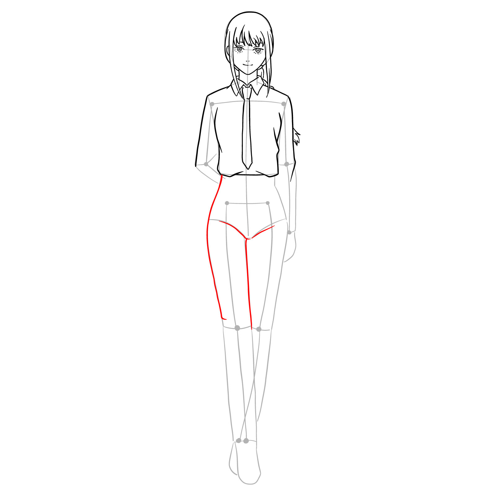 How to draw Makima from Chainsaw Man - step 16