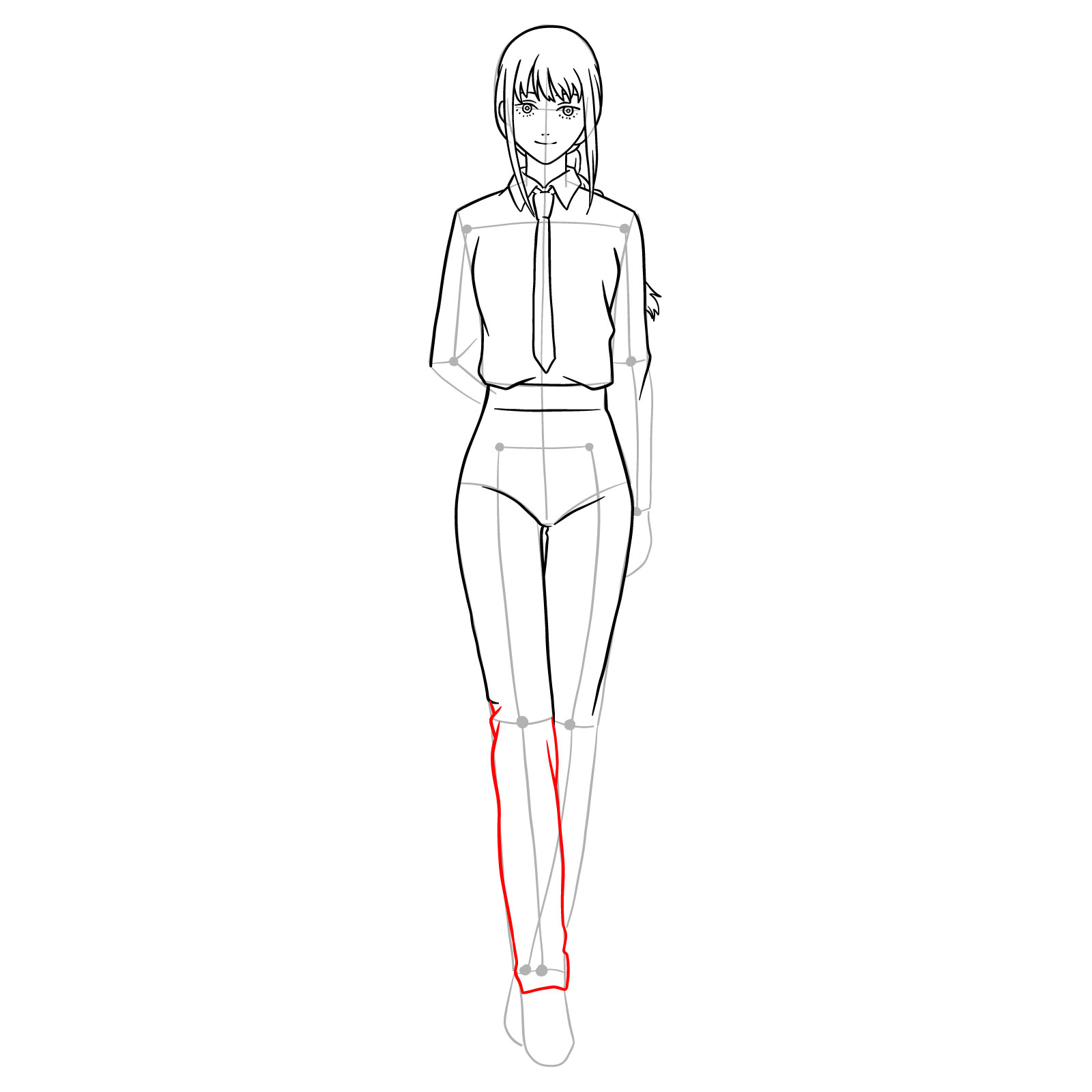 How to draw Makima from Chainsaw Man - step 18
