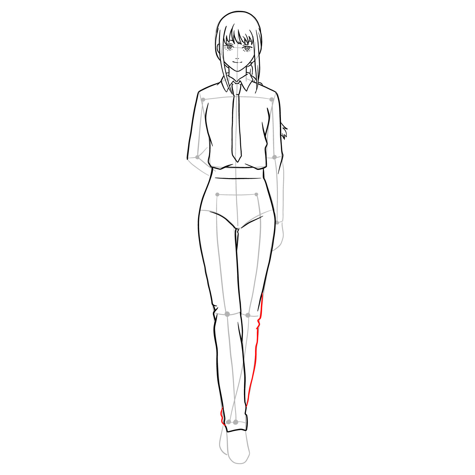 How to draw Makima from Chainsaw Man - step 19