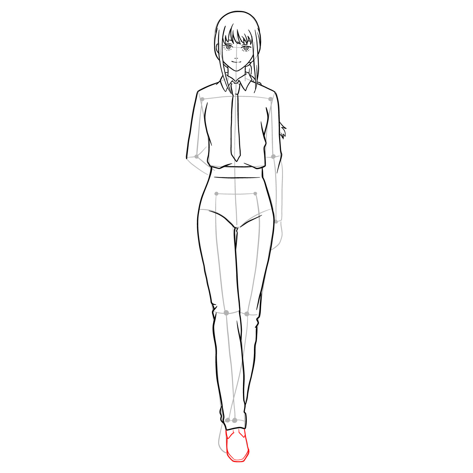 How to draw Makima from Chainsaw Man - step 20
