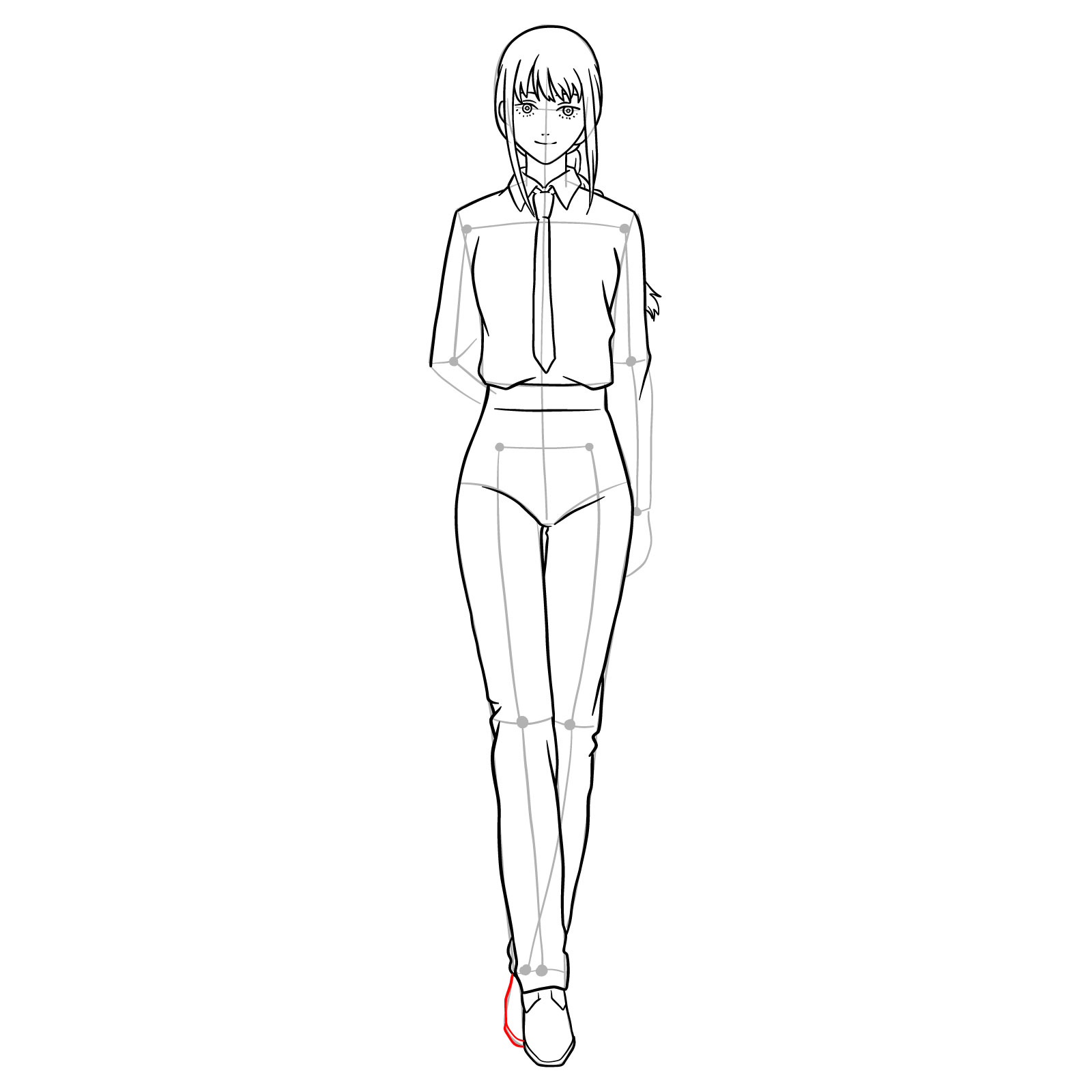 How to draw Makima from Chainsaw Man - step 21