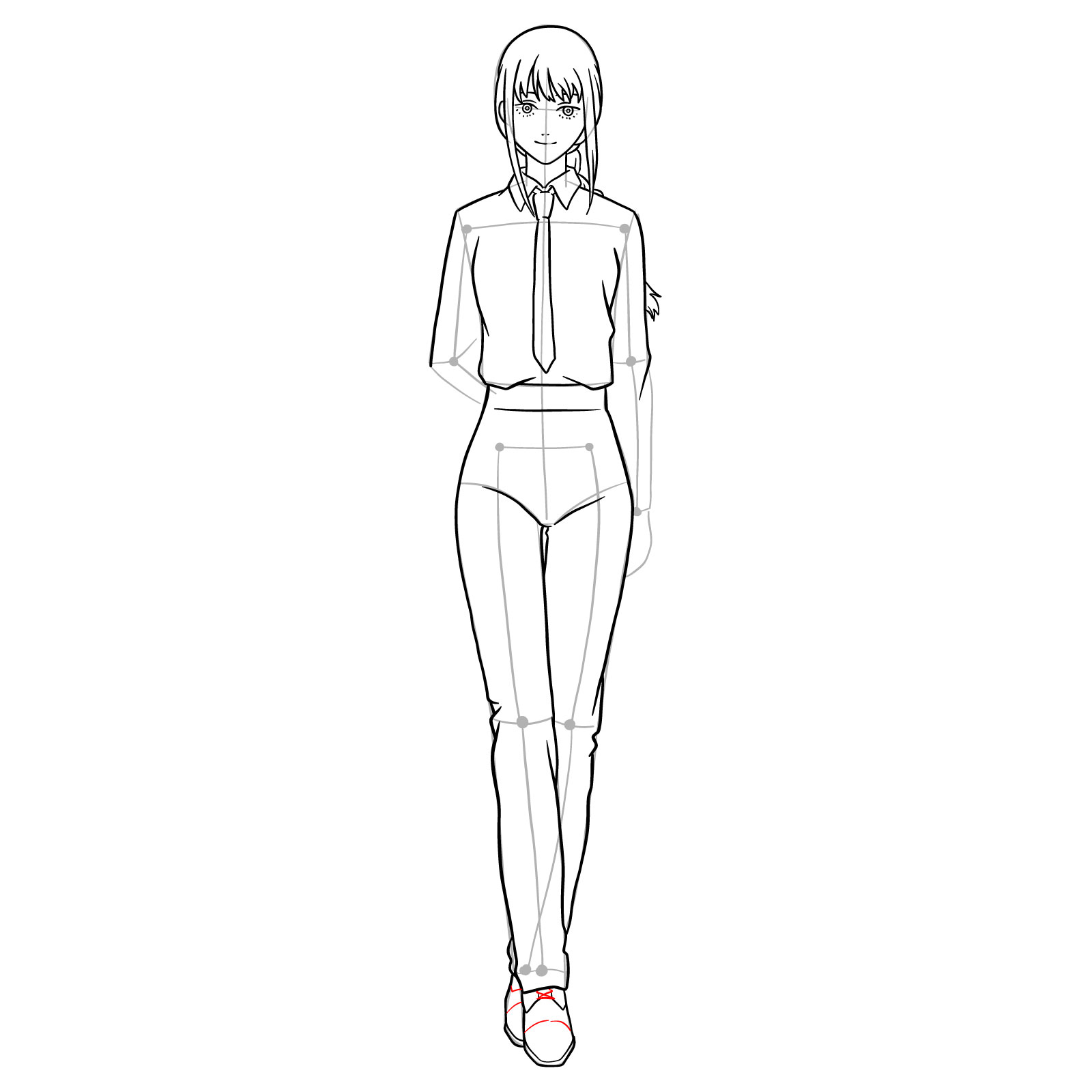 How to draw Makima from Chainsaw Man - step 22