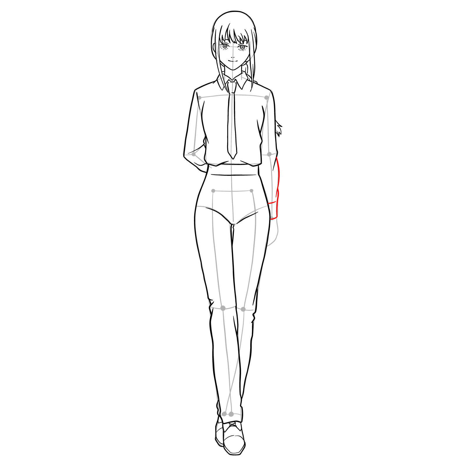 How to draw Makima from Chainsaw Man - step 24