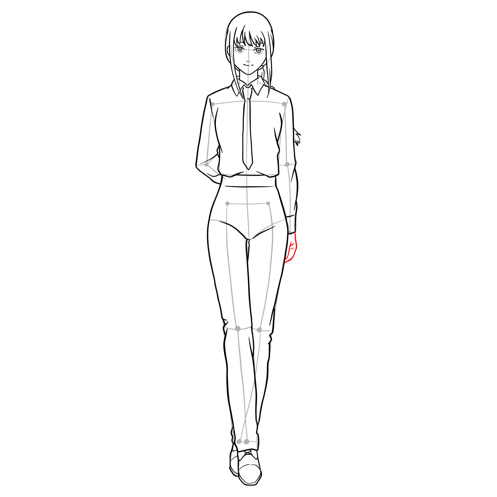 How to draw Makima from Chainsaw Man - step 25