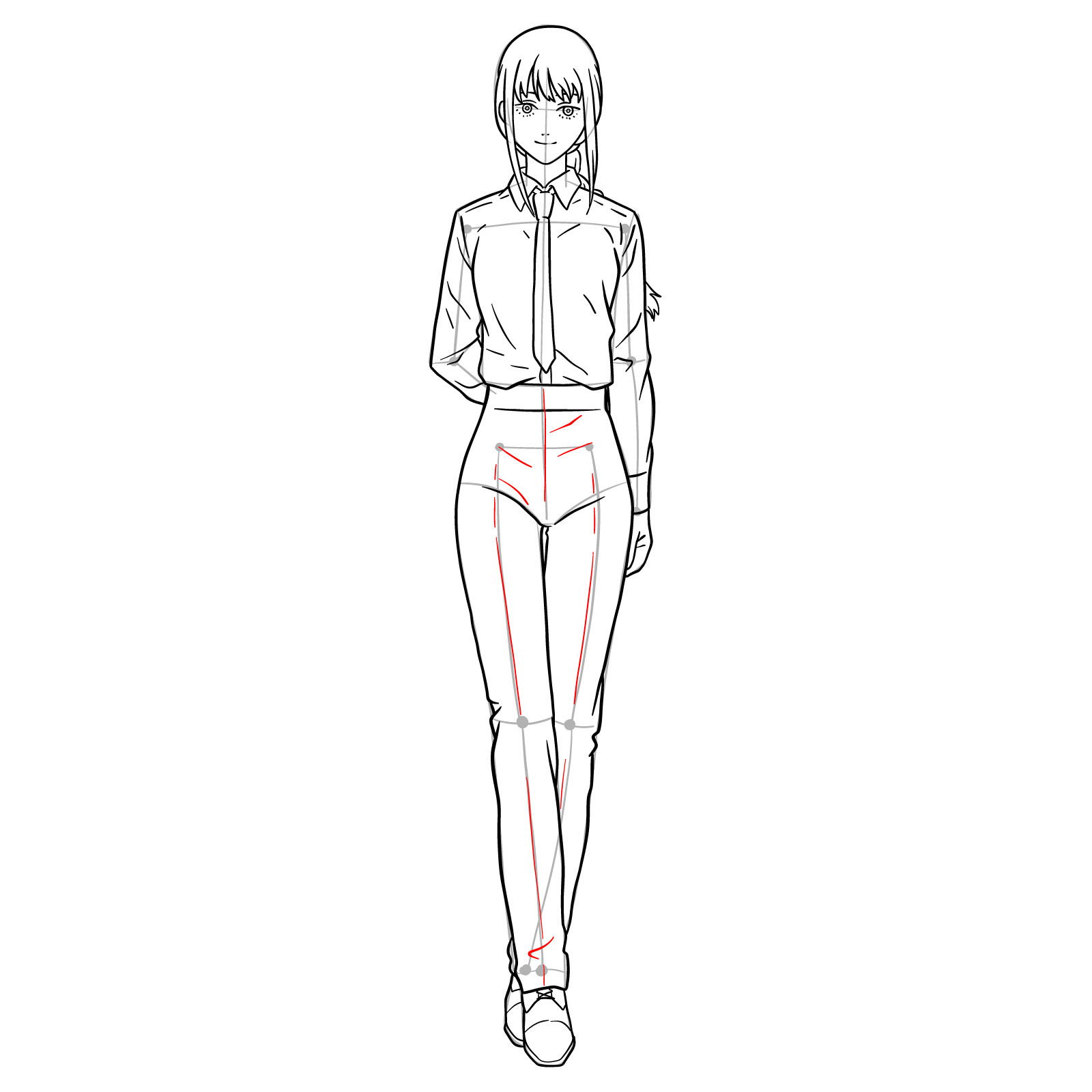 How to draw Makima from Chainsaw Man - step 27