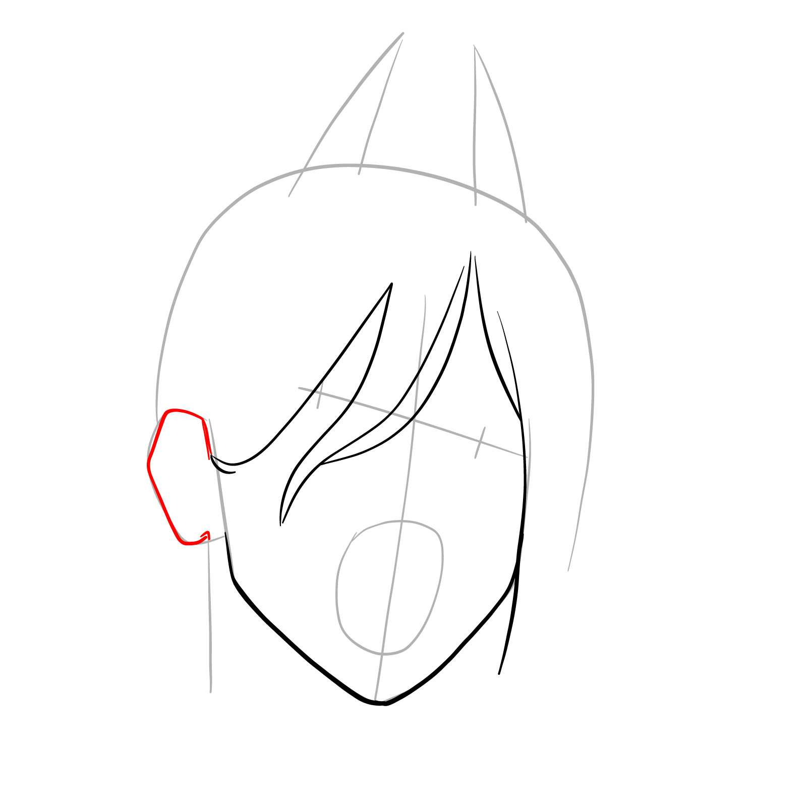 How to draw Power's face (Chainsaw Man) - step 05
