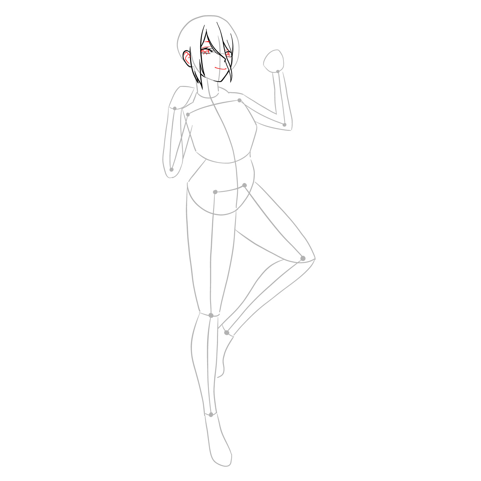 How to draw Reze from Chainsaw Man - step 10