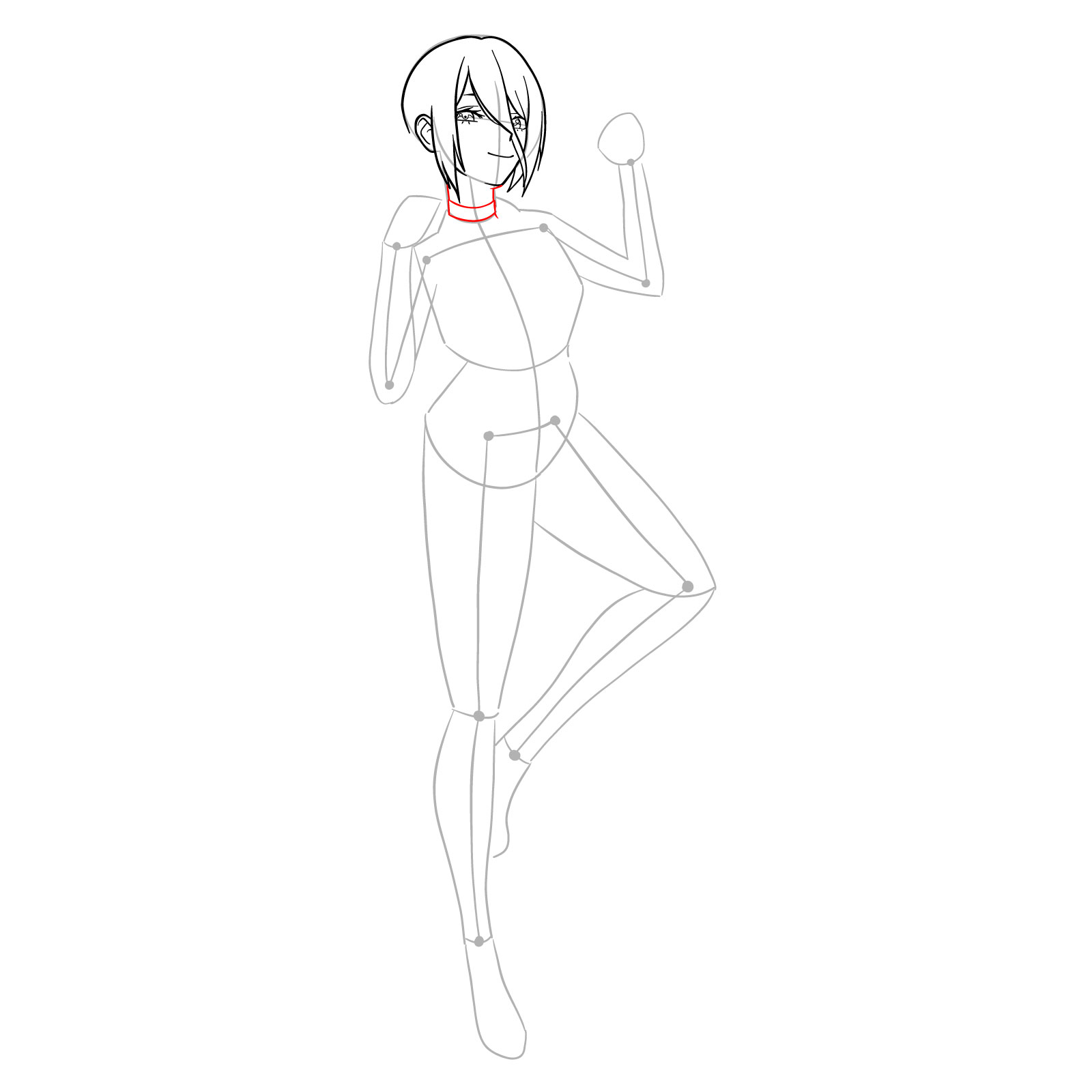 How to draw Reze from Chainsaw Man - step 12